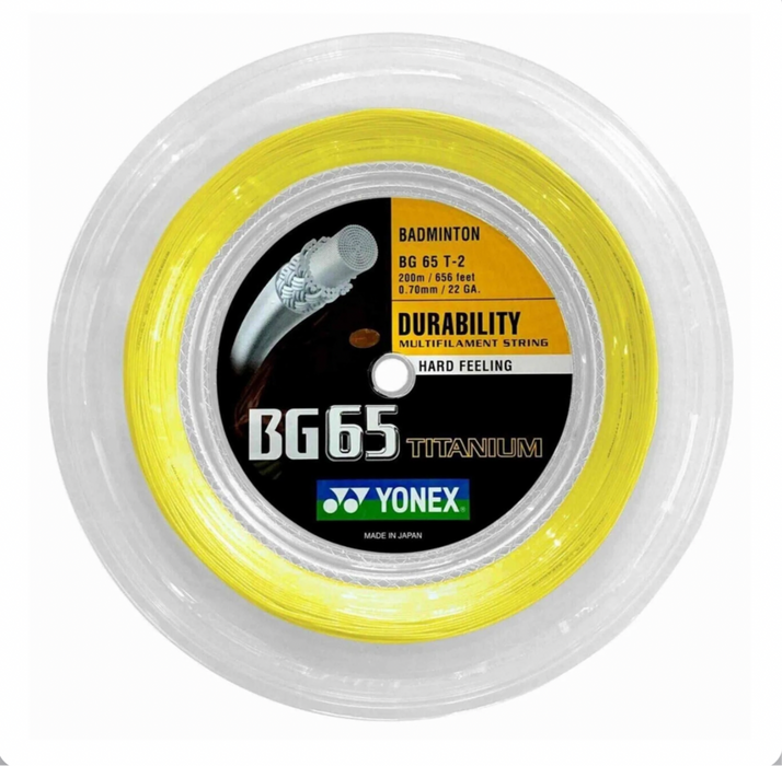 Yonex BG 65 Ti Badminton Reel on sale at Badminton Warehouse