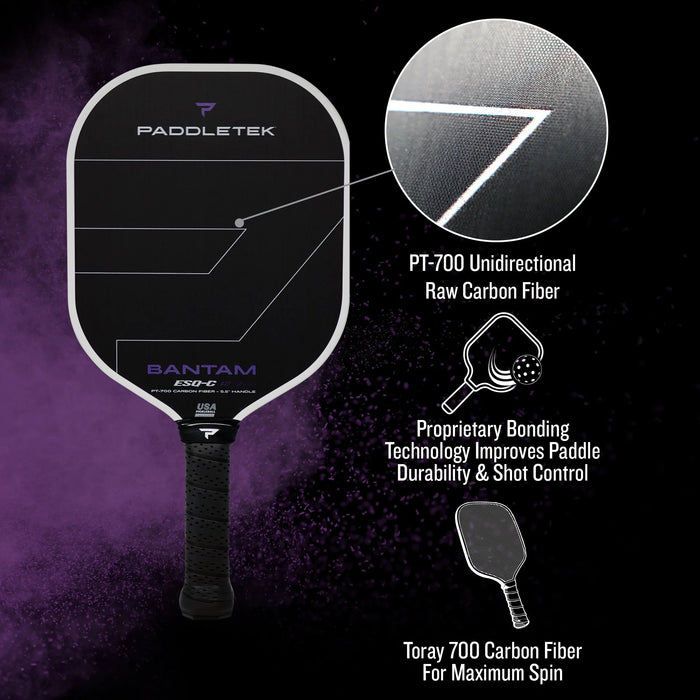 Paddletek Bantam ESQ-C 12.7mm Pickleball Paddle on sale at Badminton Warehouse