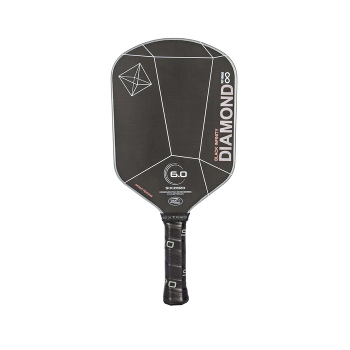 Six Zero Infinity Edgeless Black Diamond Power Pickleball Paddle on sale at Badminton Warehouse