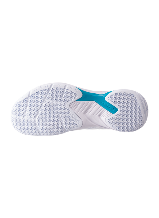 Yonex PC Cascade Accel (Wide) White / Sky Blue Badminton Court Shoes - 2025 on sale at Badminton Warehouse